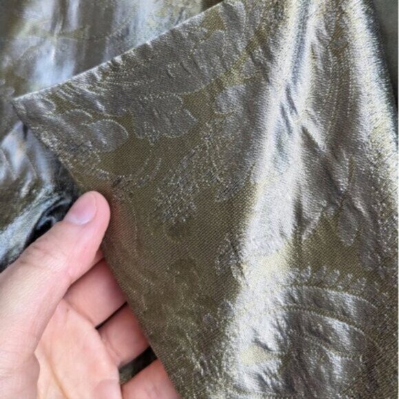 Gold metallic floral paisley Bianca Nygard open jacket - Picture 4 of 8